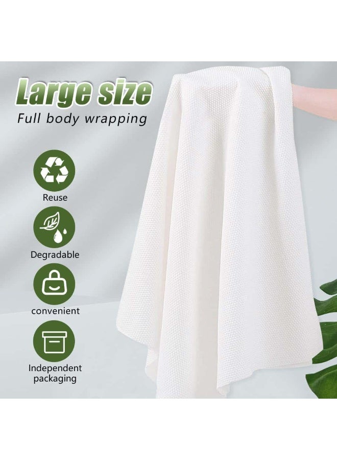 Anmi 10 Pack Disposable Bath Towels with Hanging Hooks, 140*70cm Large Thick Towels for Travel, Hotel, Camping - Image 4